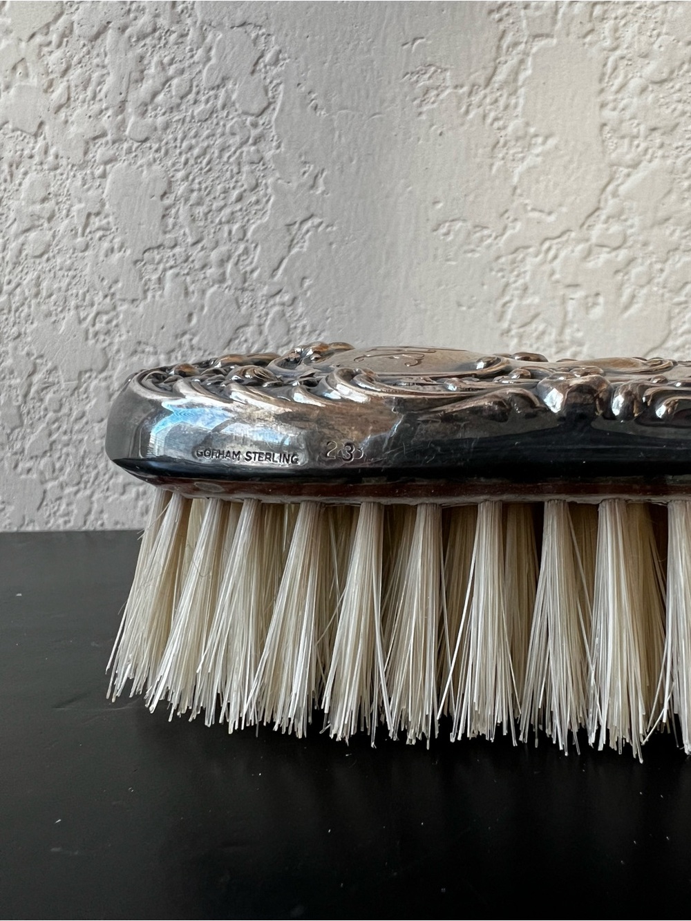 Antique Gorham Sterling Silver Hair Brush Buttercup Pattern 23 Repousse Floral - Picture 3 of 6